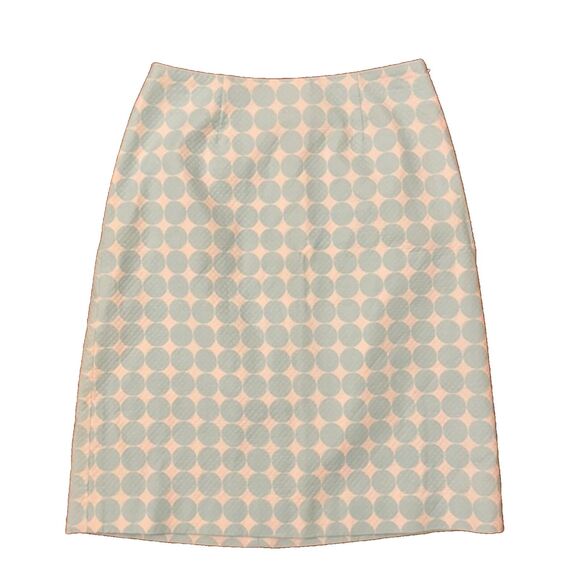 Doncaster Pencil Skirt Womens Size 2 Cotton Blue Polka Dot - Picture 1 of 12